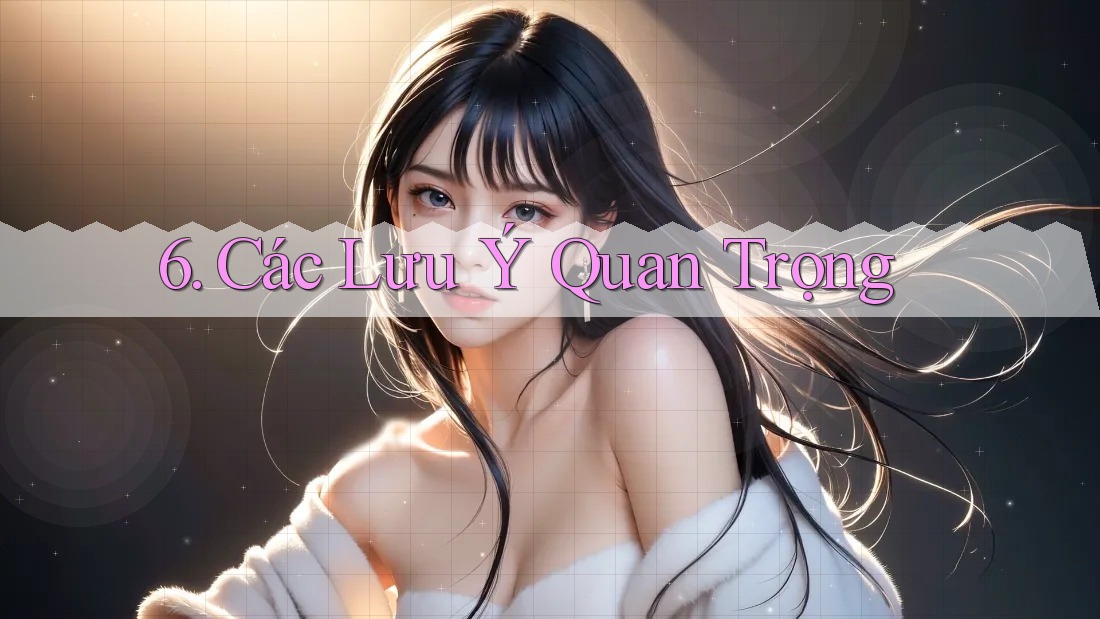 6. Các Lưu Ý Quan Trọng 6. Các Lưu Ý Quan Trọng