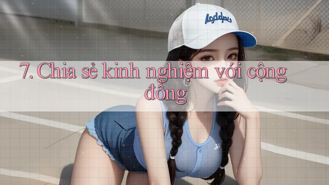 7. Chia sẻ kinh nghiệm với cộng đồng