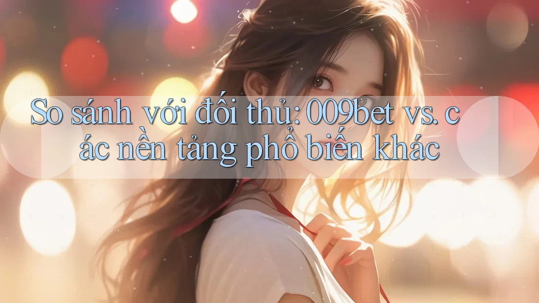 So sánh với đối thủ: 009bet vs. các nền tảng phổ biến khác