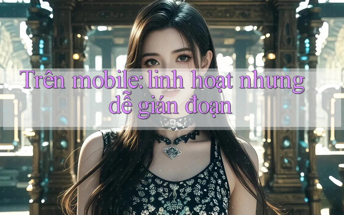 Trên mobile: linh hoạt nhưng dễ gián đoạn